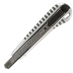 Нож канцелярский BRAUBERG Metallic 236971, металлический, автофиксатор, 9 мм