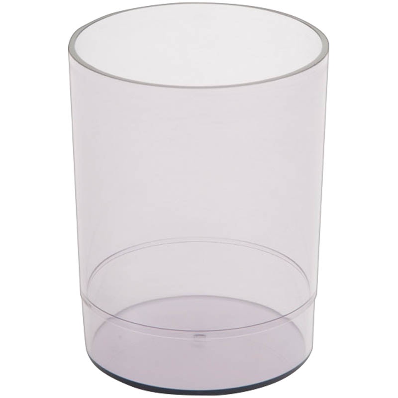 Подставка-стакан Стамм "Офис" СН15, пластик, круглый, тонированный серый