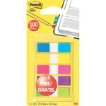 Клейкие закладки Post-it неон 5 цветов по 20 шт