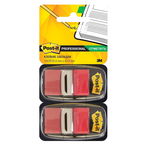 Клейкие закладки Post-it 680-R-LEU, пластиковые 1 цвет по 22 л. красный 25,4 мм