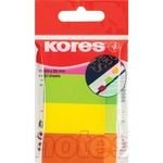Закладка Kores Index Stripes бумажные, 4 цв., по 50л., неоновые, 20 х 50 мм