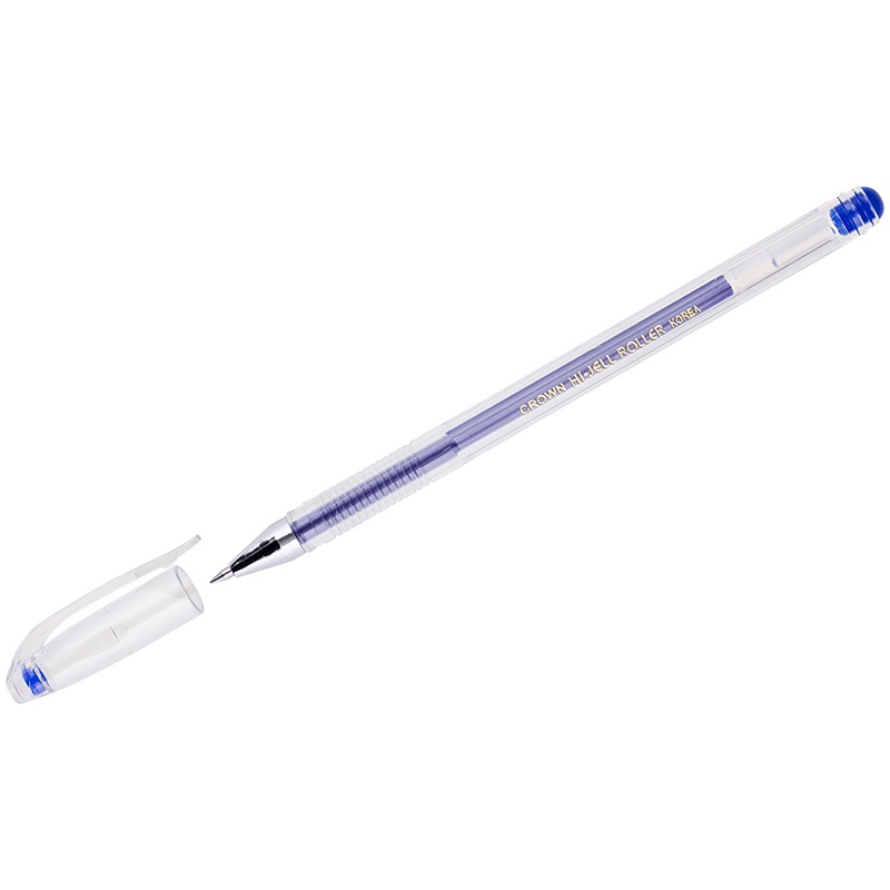 Ручка гелевая Crown Hi-Jell HJR-500B, синяя, 0,35 мм