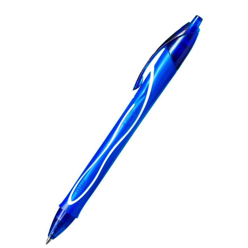 Ручка гелевая автоматическая Bic Gelocity Quick Dry синяя линии 0.7 мм