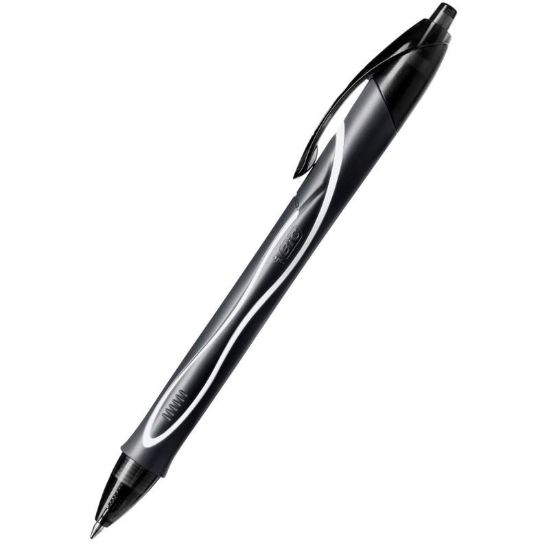 Ручка гелевая автоматическая Bic Gelocity Quick Dry черная линия 0.7 мм