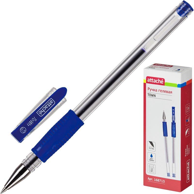 Ручка гелевая Attache Town цвет синий, 0,5 мм