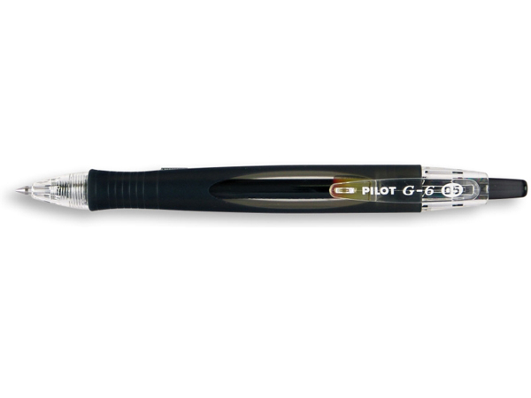 Ручка гелевая Pilot BL-G6-5 с кнопкой, черная, 0.5 мм