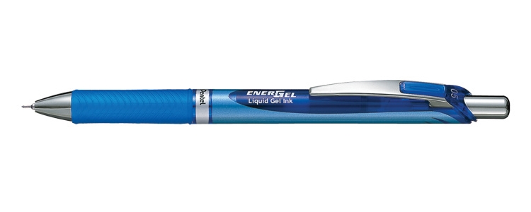Ручка гелевая Pentel BLN75C EnerGel, синяя паста, автоматическая, 0.5 мм