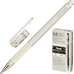 Ручка гелевая Pentel Hybrid gel Grip, белая паста, 0.4 мм