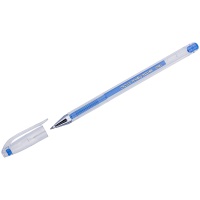 Ручка гелевая Crown Hi-Jell Color HJR-500H, голубая, 0,5 мм