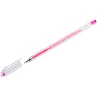 Ручка гелевая Crown Hi-Jell Color HJR-500H, розовая, 0,5 мм