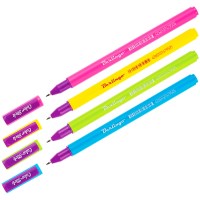 Ручка гелевая Berlingo Color Stick CGp_50101, корпус ассорти, черная, 0,48 мм