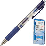 Ручка гелевая Crown AJ-5000R синяя, автоматическая, с резиновой манжетой, 0,7 мм