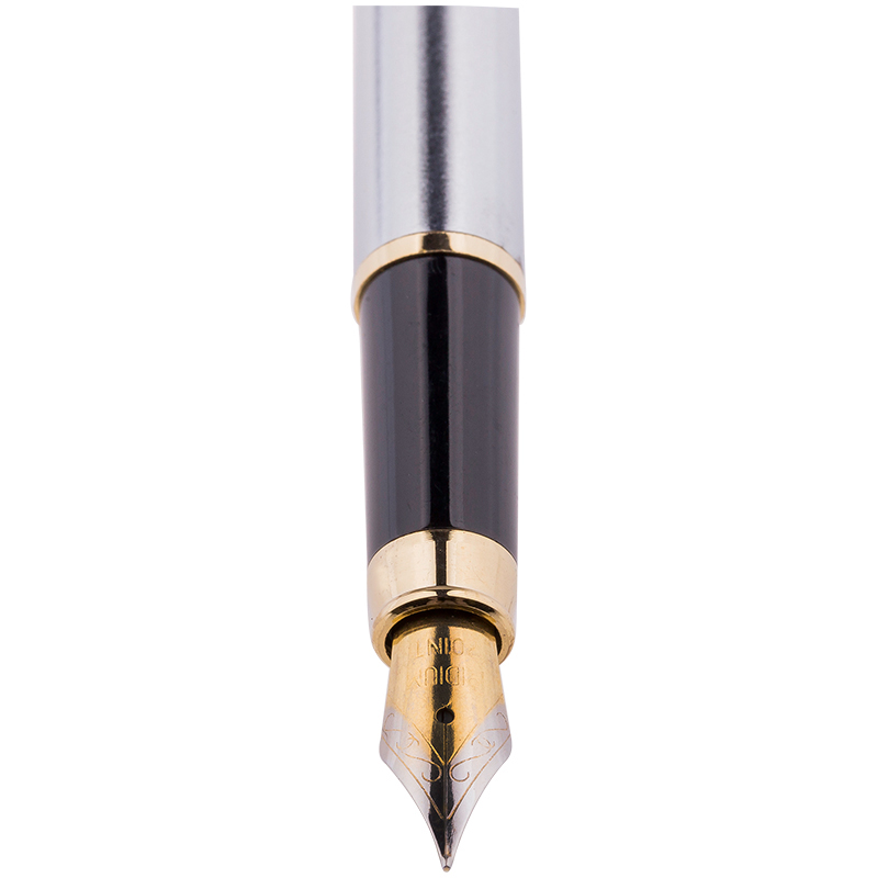 Ручка перьевая Berlingo CPs_82314 Golden Prestige, синяя, 0,8 мм, корпус хром-золото