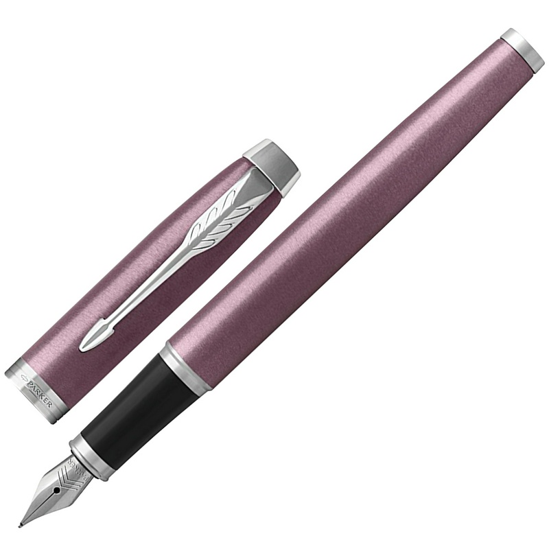 Ручка перьевая PARKER IM Core Light Purple CT 1931632, корпус светло-пурпурный лак, хромированные детали, синяя