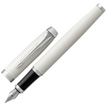Ручка перьевая PARKER IM Core White Lacquer CT 1931672, корпус белый глянцевый лак, хромированные де…