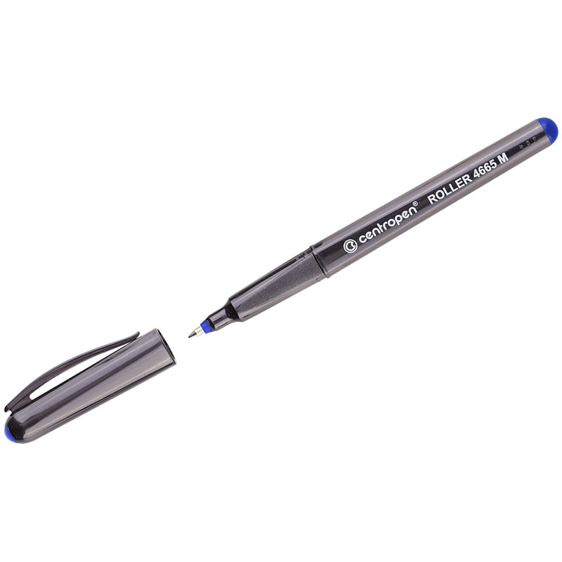 Ручка роллер Centropen 4665 0106, синяя, 0,5 мм, трехгранный корпус, одноразовая
