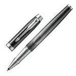 Ручка-роллер PARKER IM Metallic Pursuit CT 2074145, корпус темно-серый, хромированные детали, черная