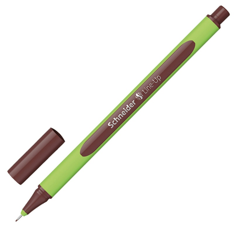 Ручка капиллярная (линер) Schneider (Германия) "Line-Up", коричневая, трехгранная, линия письма 0,4 мм, 191018