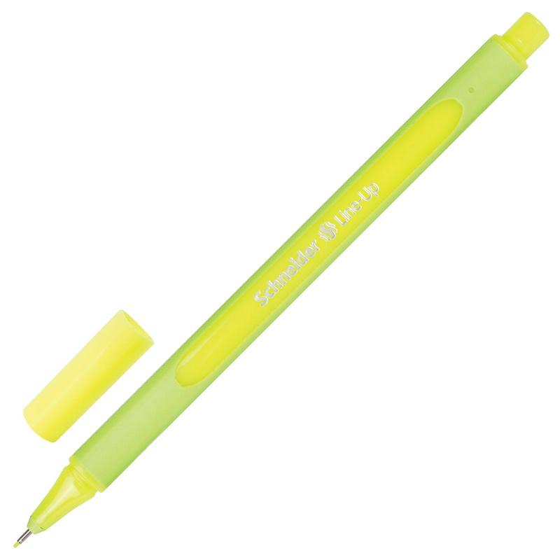 Ручка капиллярная (линер) Schneider (Германия) "Line-Up", неоново-желтая, трехгранная, линия письма 0,4 мм, 191064