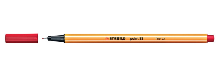 Линер Stabilo Point 88 красный. Капиллярная ручка