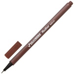 Ручка капиллярная (линер) BRAUBERG "Aero", коричневая, трехгранная, металлический наконечник…