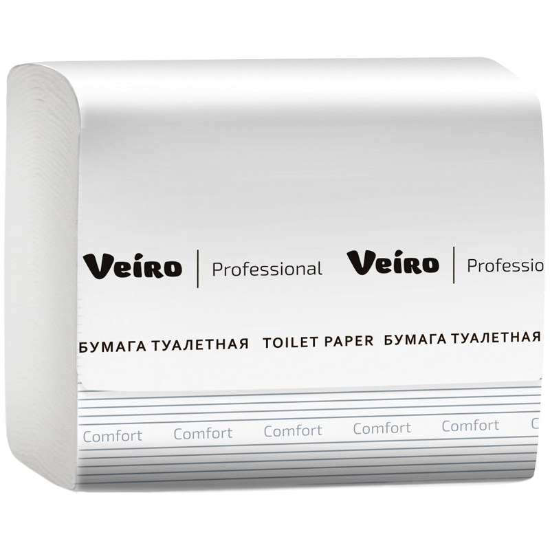 Бумага туалетная VEIRO Professional Comfort ТV201, T3 2-слойная, 250 листов белая