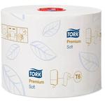 Туалетная бумага Tork Premium 127520, T6, 2-слойная, белая, цветное теснение, 90 м. рулон