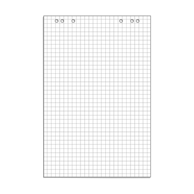 Блокнот бумаги для флипчарт в клетку Attache, 67,5х98, белый 50 л, 80 г/м2