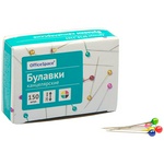 Булавки для пробковых досок OfficeSpace SP28_2262, с цветным шариком, 150 шт