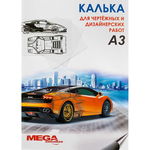 Калька под тушь и карандаш MEGA Engineer А3, 40 л