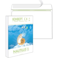 Конверт С4 229×324 90г/м² Nautilus, стрип, экологичный, 25 шт