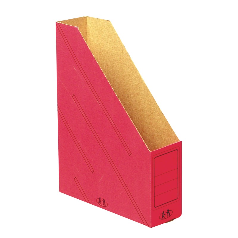Вертикальный накопитель архивный 75мм A4 Attache, картон красный, 2шт