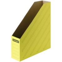 Вертикальный накопитель архивный 75мм A4 OfficeSpace, микрогофрокартон желтый