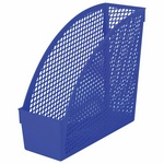 Лоток вертикальный для бумаг STAFF "Profit" 237250, сетчатый, полипропилен, 100 мм, синий