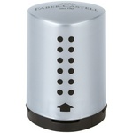 Точилка пластиковая Faber-Castell "Grip 2001 Mini" 183700, 1 отверстие, контейнер, серебря…