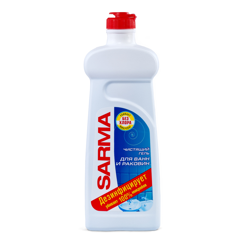 Чистящее средство для ванн и раковин антибактериальное 500 мл SARMA Свежесть гель, без хлора, 80796