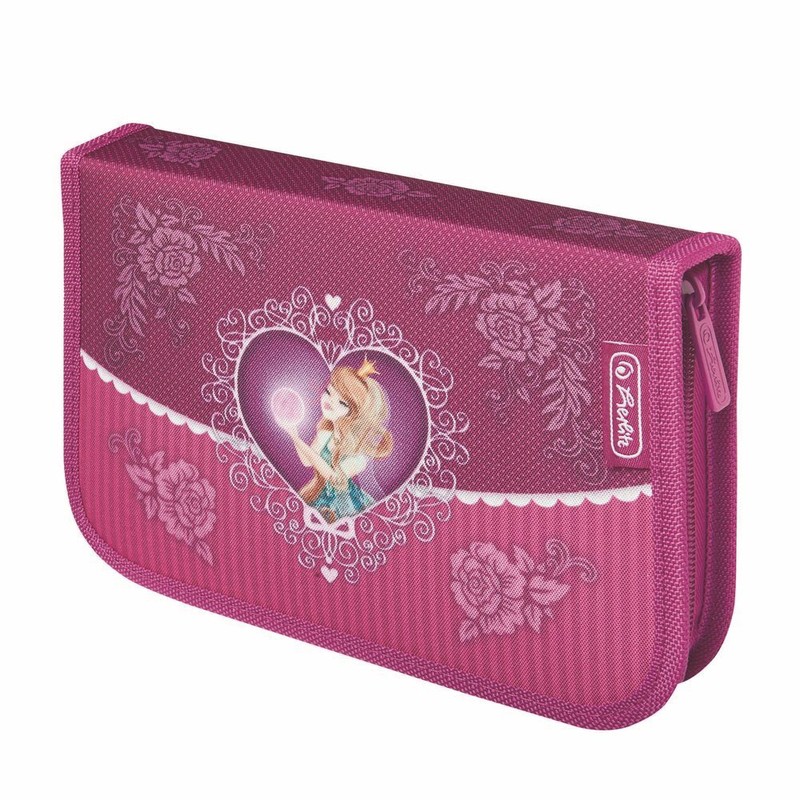 Пенал односекционный Herlitz Magic princess с наполнением