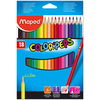 Карандаши цветные трехгранные, 18 цветов Maped ...