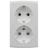 Розетка Елизавета двойная с заземлением, РА16-760, слон ...