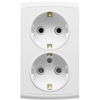 Розетка Елизавета двойная с заземлением, РА16-760, бела ...