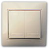 Выключатель Mira двойной, кремовый ...