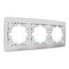 Рамка Mira тройная горизонтальная, белая ...