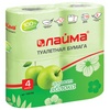 Бумага туалетная ЛАЙМА 128722 2-слойная, 4 рулона, тисн ...