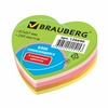 Блок-кубик фигурный BRAUBERG "Сердце" 126690, ...