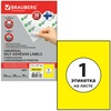 Этикетки самоклеящиеся BRAUBERG 127511, желтые, 210х297 ...