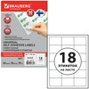 Этикетки самоклеящиеся BRAUBERG 129154, белые, 66,7х 46 ...
