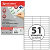 Этикетки самоклеящиеся BRAUBERG 129256, белые, 70х16,9  ...