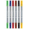 Фломастеры BRAUBERG 151408, двухсторонние, пишущие узлы ...
