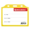 Бейдж горизонтальный BRAUBERG 235753, жесткокаркасный ( ...