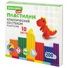 Пластилин классический BRAUBERG KIDS, 10 цветов, 200 г, ...
